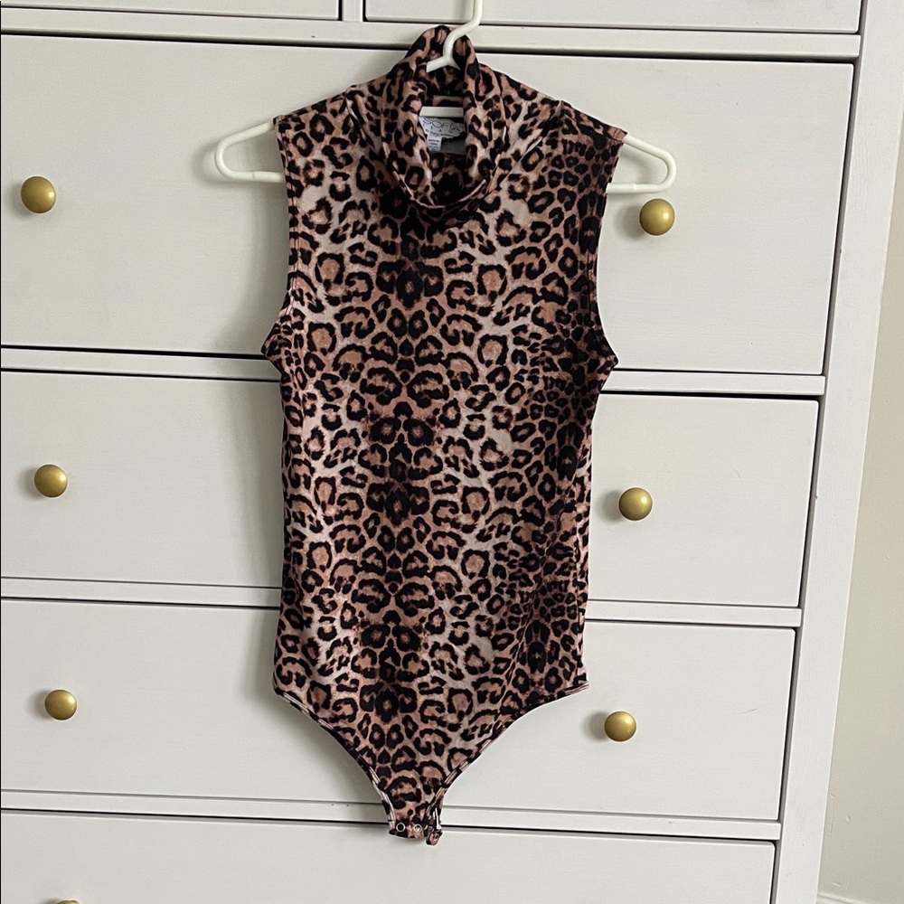 Leopard Print Thong Bodysuit